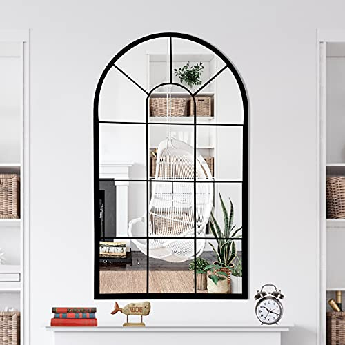 HQiJun Miroir Mural décoratif pour fenêtre - Ferme arquée pour Salon, Chambre à Coucher, entrée, Salle de Bain (105 x 2 x 61 cm)