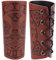 GORGECRAFT 2PCS Cuir Gauntlet Bracelet Armure Médiévale Brassards Marteau Motif Poignet Bande Gardes Bras Garde Tir à l'arc Boucle Brassards Unisexe Poignets pour Hommes Femmes (Marron Noix de Coco)