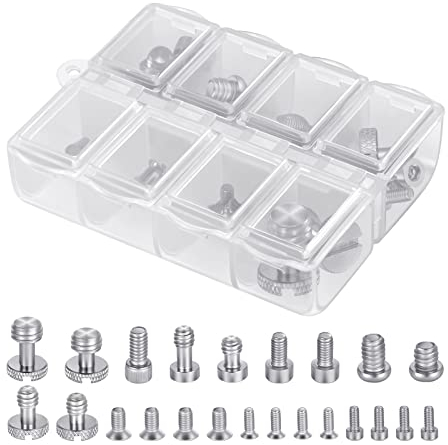NEEWER 26pz Set di Viti per Attrezzature Fotografiche, Include Viti 1/4 3/8 M2 M2,5 M3 e M4,Compatibile con SmallRig Gabbia, Impugnatura Top, Impugnatura Laterale, Piastra QR per Treppiede, UA002