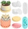 MONCAP 5 Stück Blumentopf Silikonform Blumentopf Beton Gießformen Blumentopf Silikon Gießformen Blumen Töpfe Harz Epoxid Gießform für DIY Blumentopf Vorratsgefäß Kerzenhalter Kerzen