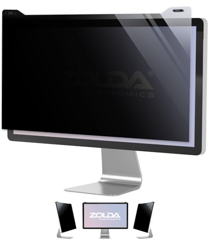 Zolda Sichtschutzfilter für Monitor - Blickschutzfilter, Sichtschutz, Anti-Blaulicht, Schutzfolie. Schützt Ihre Privatsphäre und Ihre Augen. Abnehmbar (Universal 20 bis 22 Zoll)