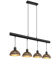 INNOVATE LED Pendelleuchte schwarz gold Pendelleuchte Esstisch Lampen hängend Hängelampe Wohnzimmer 4x E27 Hängeleuchten & Pendelleuchten Hängeleuchte schwarz 4 flammig metall Gitter