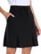 MoFiz Tennis Skort Damen Tennisröcke hoher Taille Stretch Golfrock Sportrock Outdoorrock Knielang Sportrock mit Innenhose Schwarz M