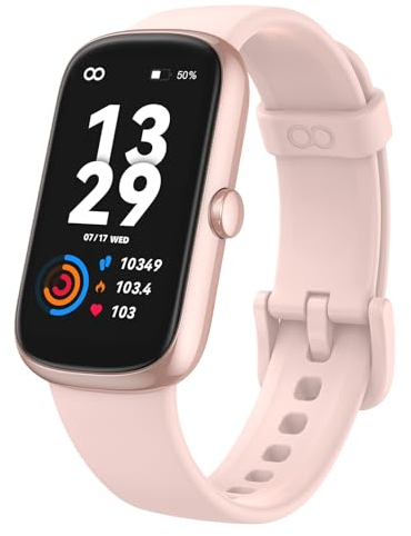 anyloop smartwatch, 1,47 orologio fitness donna uomo con Cardiofrequenzimetro/SpO2/Sonno/Contapassi, 110+ modalità di Esercizio Smart Watch Activity Tracker per iOS Android, Rosa