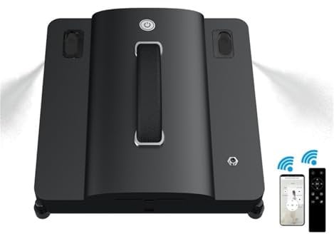 MZZYG Robot lavavetri W-S8S Robot for La Pulizia delle Finestre con App Robot Aspirapolvere Elettrico Intelligente for Vetro con Spruzzo d'Acqua Automatico Intelligente Remoto(W-S9S with App)