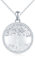 MicLee Collier Photo Médaillon en Argent 925 Femme Fille Pendentif Locket Arbre de Vie Breloque Ouvrable Ronde Collier Amulette Mémorial Bijoux Elégant