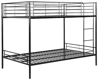 Vente-unique - Literas - 2 x 120 x 190 cm - Negro - DUOTIS II - Cama Infantil