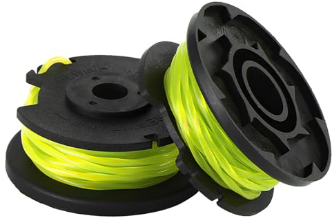 Wlleoaa 2 PCS Trimmer Spool Lines, Replacement Spool Line for Ryobi, Strimmer Trimmer Spools Line Replacement, Grass Trimmers Spools, Strimmer Wire, for RAC143,RLT36B33,RY36LT33A-0,RLT36C3325