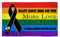 AZ FLAG - Drapeau Arc-en-ciel Plus d'amour moins de haine - 150x90 cm - Drapeau Lgbt- Ruban Noir 100% Polyester Avec Oeillets Métalliques Intégrés - Pavillon 110 g