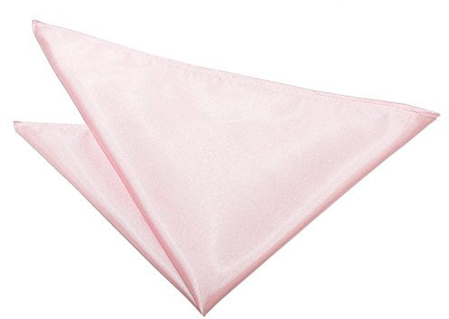 Mouchoir de Poche 100% Soie Pour Homme et Femme - Carré de Poche Pochette Pour Mariage - Couleur Unie Rose 35X35cm