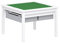 UTEX 2 in 1 Kinder BAU Spieltisch mit Schubladen und eingebauten Platte (weiß)
