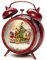 Konstsmide LED Wecker mit Weihnachtsmann und Kind, wassergefüllt, mit 5h Timer, mit 8 klassischen Weihnachtsliedern, 1 warm weiße Diode, batteriebetrieben, Innen - 4375-550