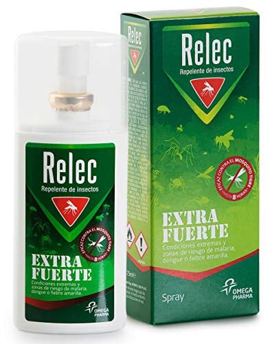 Relec Extra Fuerte Spray Eficaz Antimosquitos DEET 50%. Repelente mosquitos - 75 ml