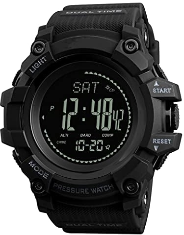 findtime ABC Sportuhren für Herren, Höhenmesser, Barometer, Kompass, Schrittzähler, Countdown, Druck, Wettervorhersage, Stoppuhr, Kalorienzähler, Chrono, Digitaluhr für Herren