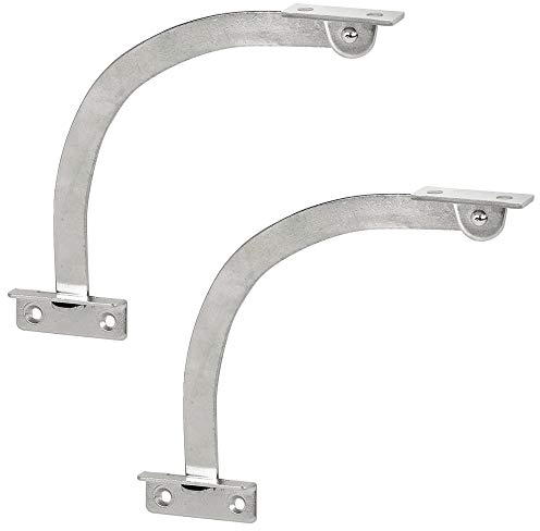 Gedotec Limiteur d'ouverture d'armoire - Ferrure à rabat portes de meubles - Support rabattable pour compartiment bar à visser - Longueur métal : 150 mm - Acier nickelé