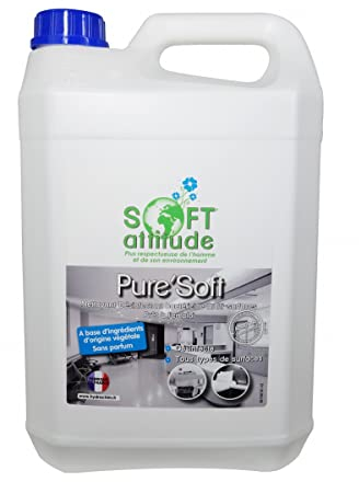 Produits de nettoyage - Produit d’entretien - Désinfectant bactéricide multi-surfaces sans rinçage - PURE'SOFT - Bidon 5 Litres