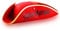 BestPlug Original Captain M Rum Piratenhut Hut in rot/Gold mit Dreispitz und Schriftzug