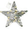 com-four® Künstlicher Weihnachtsstern beschneit mit Beleuchtung und Timer, Stern mit Kunstschnee und 30 warmweißen LEDs, Weihnachtsdeko (01 Stück - Grün - Stern 40cm)