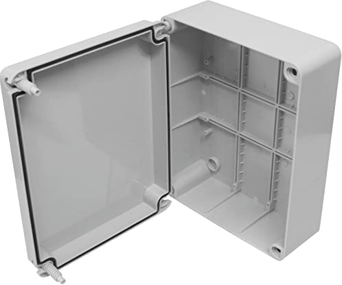 240mm Junction Box Sturdy Waterproof to IP56 Plastic Adaptable Enclosure and Plastic Screws - Indoor/Outdoor