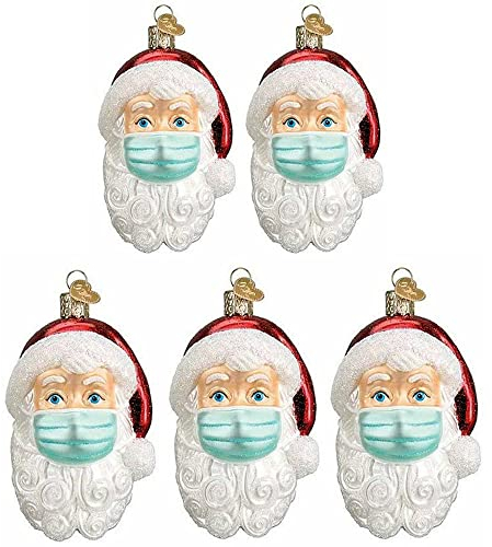 Hilif Anhänger Weihnachtsmann mit Maske, Weihnachtlicher Baumschmuck Weihnachtsbaum Anhänger Christbaumschmuck Baumschmuck Zur Weihnachtsdekoration