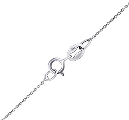 SILVEGO Damen Halskette aus 14 Karat 585 Weißgold Feine Kette 0,8 mm