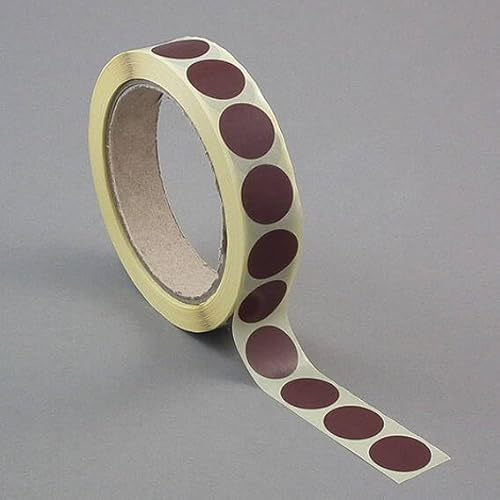 SPRINTIS Klebepunkte 20 mm, dunkelbraun, 1000 Stück Markierungspunkte selbstklebend auf Rolle, Punkte Aufkleber aus Papier für Büro und Lager