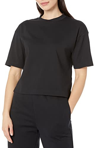 Amazon Essentials Women's Organic Cotton Drop-Shoulder Relaxed Boxy Short-Sleeved T-Shirt (Available in Plus Size)