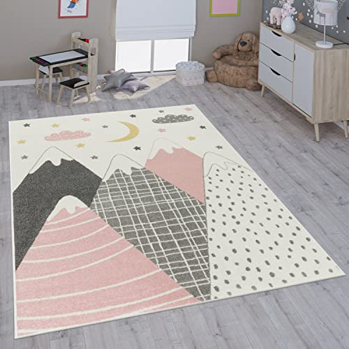 Paco Home Kinderteppich Teppich Kinderzimmer Mädchen Jungs Verschiedene Motive Und Größen, Grösse:240x340 cm, Farbe:Pink