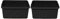 M1SS Set of 2-7 Litre Black Storage Box with Lid Utility Boxes Storage Organisation Box with Handle Rib Design Plastic Containers Lidded Bin Decorative Item Cosmetics Storage knick knacks Small Box