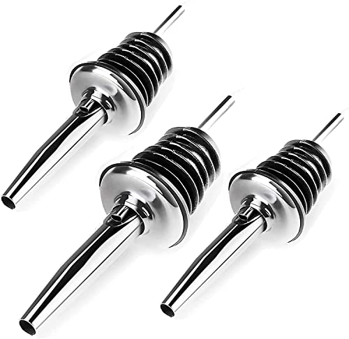 Bottle Pourer Stainless Steel Bottle Pourer for Alcohol Drinks Bottle Pourer Dispenser Oil Scoop Bottle Attachment Drip Free for Bottles Liquor Spirits Wine Shots Pourer