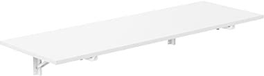 Mount-It! Robuster Wand-Tisch, zusammenklappbarer Schreibtisch zur Wandmontage, platzsparend, zusammenklappbar, 114 x 38 x 17 cm, zusammenklappbarer Wäschetisch für kleine Räume, Heimbüro, Garage