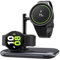 ANPULES Dual Watch Charger Stand for Samsung Watch Series, Foldable 2 in 1 Wireless Charging Dock Compatible With Galaxy 6 Classic/5 Pro/5/4/3/Active 2