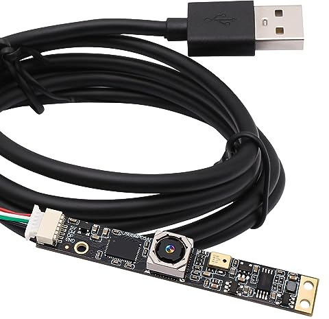 Caméra USB 8 MP avec micro - Mini caméra PC pour ordinateur portable Raspberry Pi - 4K - Pour graveur laser - Mini bande Webcam - Carte de vidéosurveillance USB