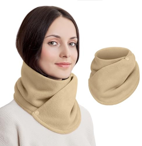 Figarge Cache-Cou d'Hiver - Écharpe Épaisse En Polaire Shaker Avec Double Boucle, Col Pour Femmes, Snood Chaud, Accessoire De Mode Pour Toutes Les Occasions