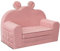 HOBBYGARDEN Kinder Sofa, Schlafsofa, Couch, Kindersessel, Sessel, Sofa, Kindercouch, Kinderzimmer, Ausklappbar, Schaumstoff Möbel, 71x35/91x48 cm, Rosa