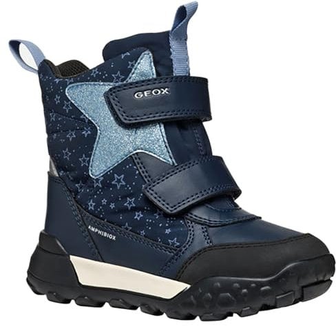 Geox J TREKKYUP Girl B AB, Scarpone da Neve, Navy/LT Avio, 32 EU