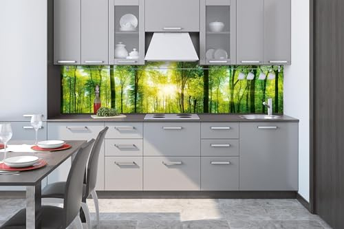 Dimex Küchenrückwand Folie Selbstklebend FRISCHE GRÜNE BÄUME 260 x 60 cm | Klebefolie - Dekofolie - Spritzschutz für Küche | Made in EU