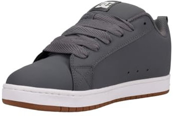 Dc Shoes Men's Court Graffik Sneaker, Grey/White, 9 UK