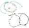 GNHG 4 pièces Bohême Bracelets De Cheville pour Femme - à Deux Étages Bracelet Cheville - coquillages Tortue De Mer Perlé Bracelet De Cheville - Accessoires De Plage pour Dames Et Filles