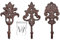 your castle Haken 3er Set Dekorativer Wandhaken Garderobenhaken Kleiderhaken aus Gusseisen, ca. 16 x 10 cm