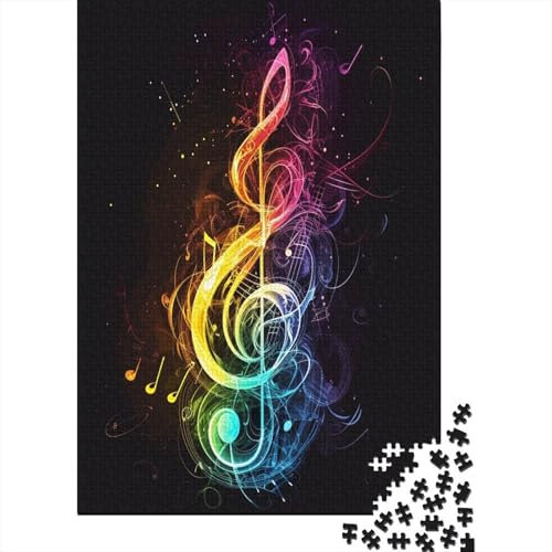 Music Note 1000 Piece Jigsaw Puzzle 1000 Piece Puzzles For Adults Funny Jigsaw Puzzles Great Gift For All Ages 1000pcs (75x50cm)