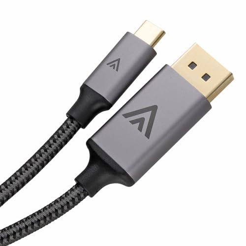 kenable Braided USB Type C/USB-C to DisplayPort Bi-Directional Cable 8K 60Hz 4K 144Hz 2m