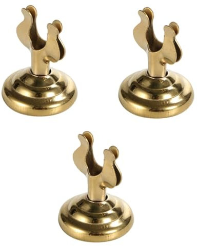 SHOWERORO 3pièces Mini Porte-numéros De Table Acier Inoxydable u Forme Supports De Notes pour Décoration De Mariage Anniversaire Et Restaurant Couleur Dorée