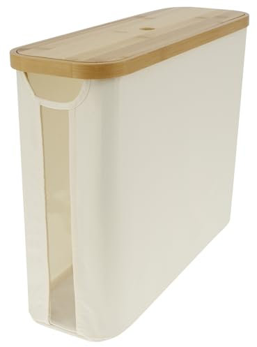 Toilettenpapier Aufbewahrung Korb mit Deckel 45 * 15 * 35 cm Klopapier Aufbewahrung Großes Stehend Holz Badezimmer Organizer WC Papier Groß Klopapier Aufbewahrung Stehend Aufbewahrung Box (Beige)