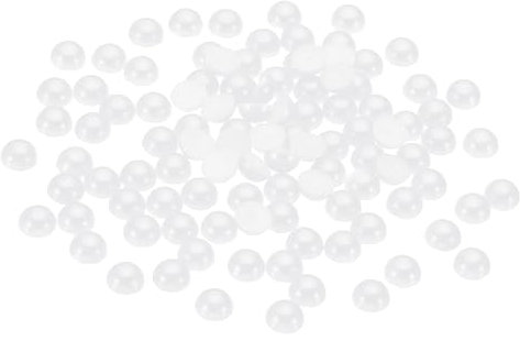 PATIKIL 1500Pcs Flatback Pearls Beads for Crafting, 4mm Half Round Resin Beads Flatback Pearls for Nail Charms Handmade Phone Case Embellishment, White