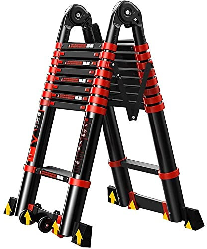 Telescopic Ladder 5.8m Heavy Duty Aluminum Extension Ladder Portable Multi Purpose Folding Ladder