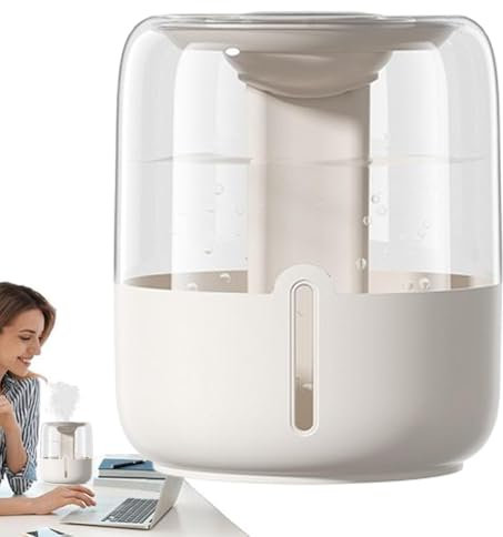 Wpsagek Luftbefeuchter mit kühlem Nebel, Raumbefeuchter, 6,8 l Top-Fill-Luftbefeuchter mit Nachtlicht, USB-Aufladung, 2 Düsen, Schlafzimmer-Luftbefeuchter, 3 Nebelstufen, leise für große