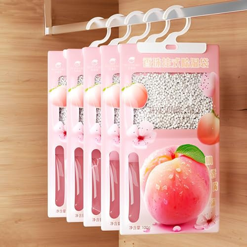 9 x 100g Luftentfeuchter beutel zum Hängen, Luftentfeuchter Granulat mit Duft, Moisture Absorber, Kleiderschrank-Entfeuchter zum Aufhängen, Luftentfeuchter Granulat für Küche/Bad/Schrank/Auto