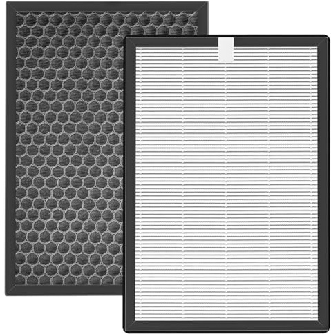 Ersatzfilter, kompatibel mit HIMOX H04 Luftreiniger, 2er-Pack H13 HEPA-Aktivkohle, 2-in-1, 4-stufige Filtration, Air Clean VOCs