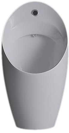 Urinals for Men Spill Proof Nighttime Porcelain Urinal Wall Mount Urinal Intelligent Sensing Design Male Urinals Easy to Clean(White)